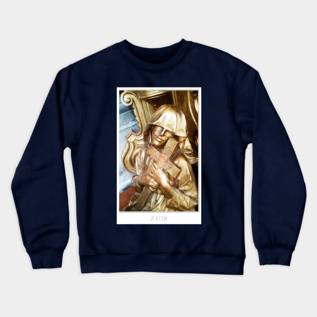 Fe (faith). Escultura en una iglesia de Venecia Crewneck Sweatshirt by AlMAO2O